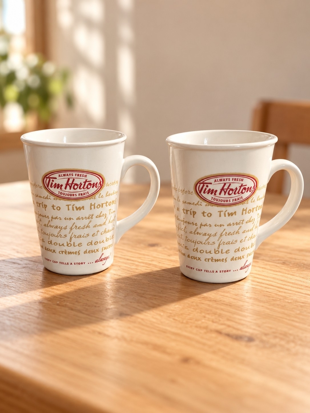 TIM HORTONS limited Edition Set of 2 - Classic Logo